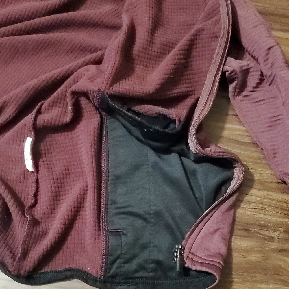 5.11 Tactical Ribbed Mauve-Burgundy Full-Zip Mid Layer Jacket - Picture 9 of 11